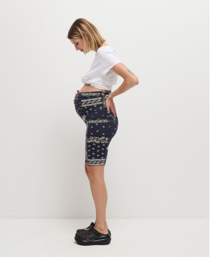Schwangerschaft-Biker Shorts Bio-Baumwolle Bandana