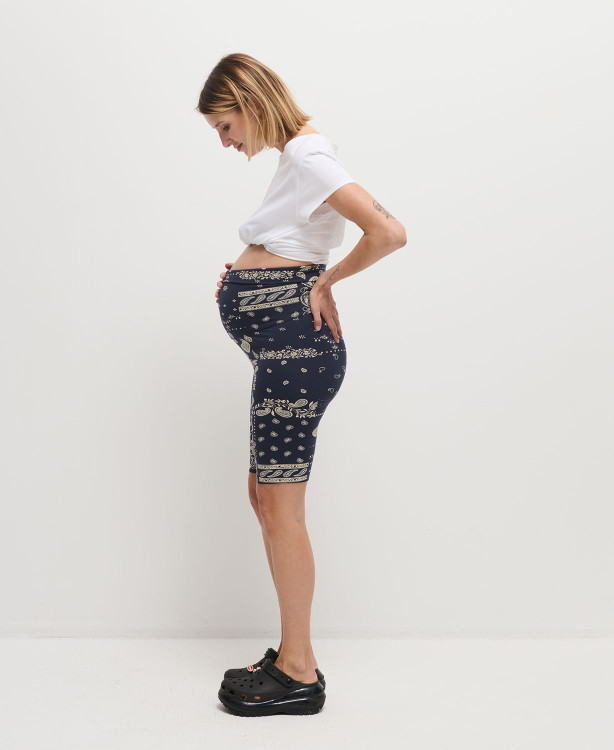 Organic Cotton Bandana Pregnancy Biker Shorts