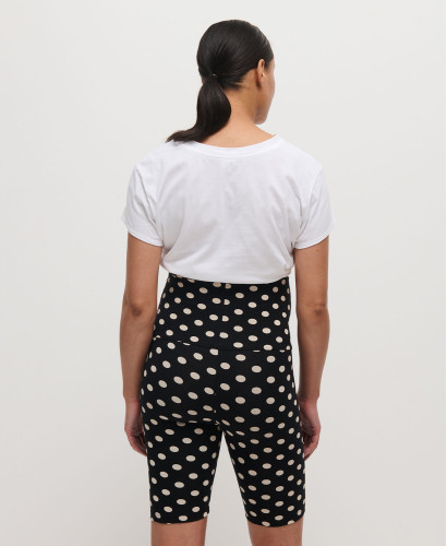 Organic Cotton Polka Dots Pregnancy Biker Shorts