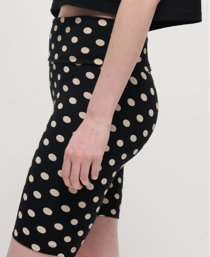 Organic Cotton Polka Dots Pregnancy Biker Shorts