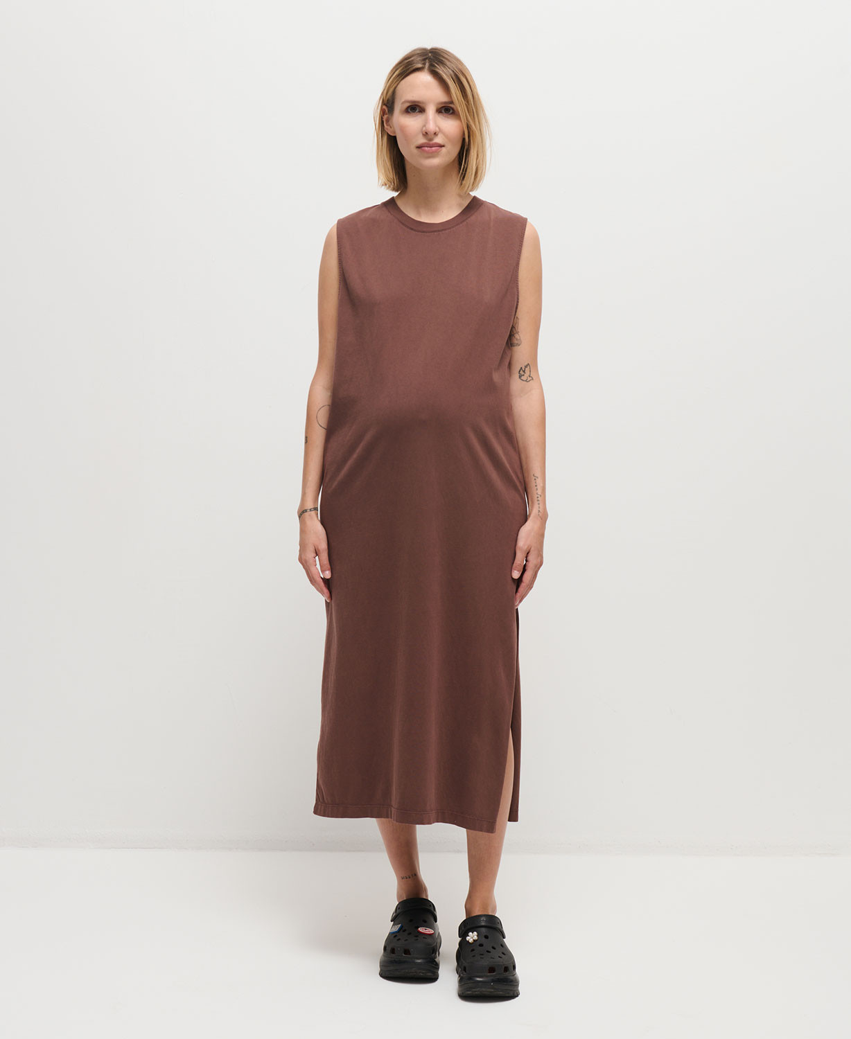 Robe Coton Marron Vintage Charlie