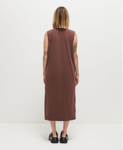 Charlie Vintage Browm Cotton Pregnancy Dress