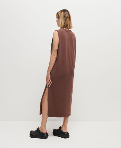 Charlie Vintage Browm Cotton Pregnancy Dress
