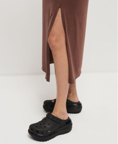 Charlie Vintage Browm Cotton Pregnancy Dress