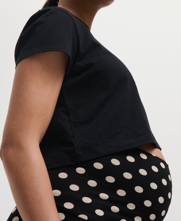 Schwarzes Crop-Top Bio-Baumwolle
