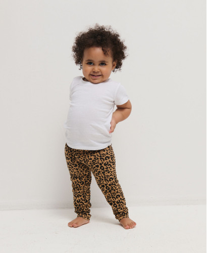 Mama/Kind-Leggings-Set Leopardenmuster Kamel