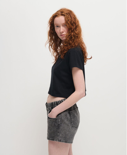 Gray Straight Pregnancy Shorts