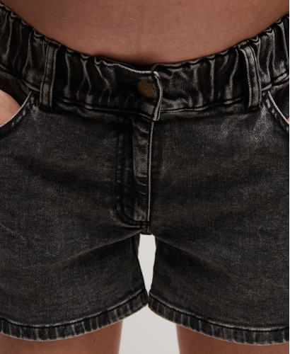 Gray Straight Pregnancy Shorts