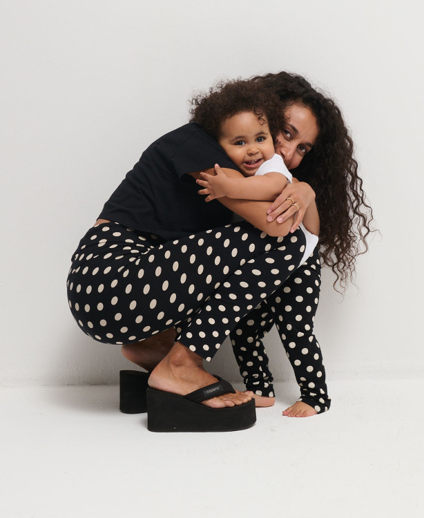 Duo leggings Pois maman/enfant