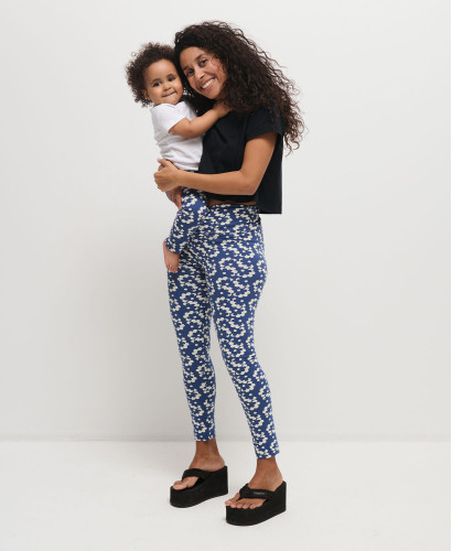 Mom/kids vintage flowers leggings set
