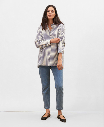 Juliette Cotton Pregnancy Striped Shirt