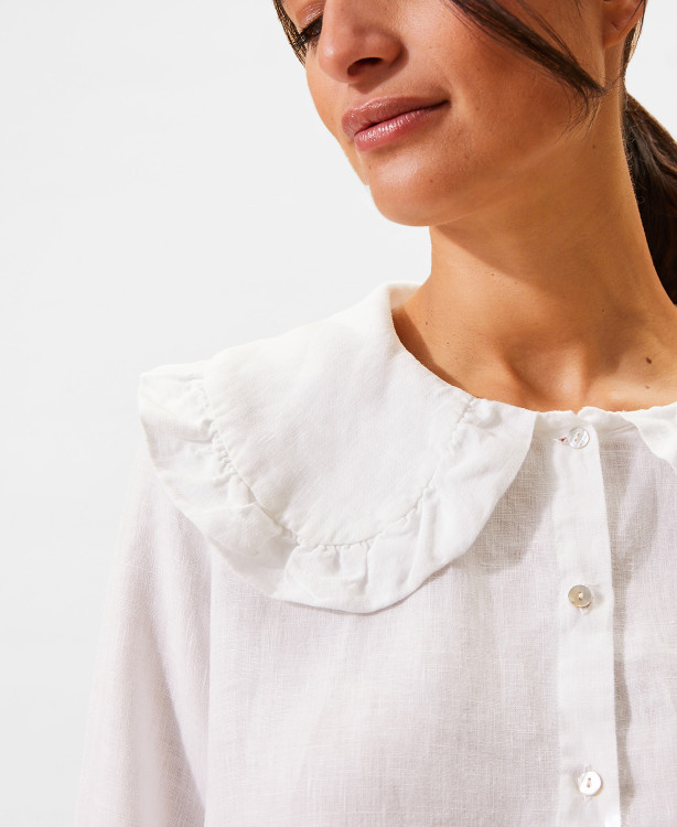 Tulsa Linen Pregnancy White Shirt