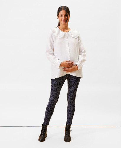 Tulsa Linen Pregnancy White Shirt