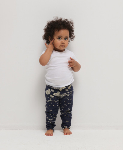 Organic Cotton Blue Bandana Kids Leggings