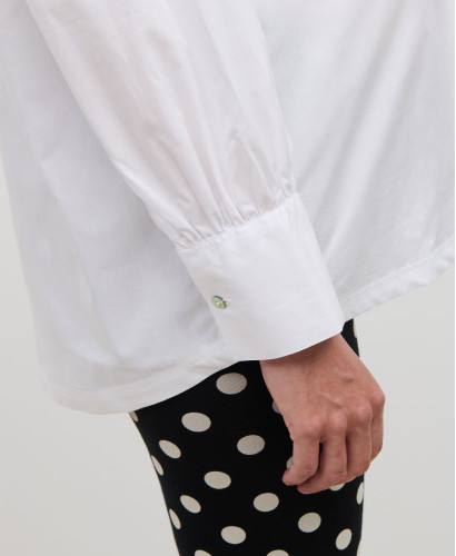 Blouse Popeline Coton Blanc Noa