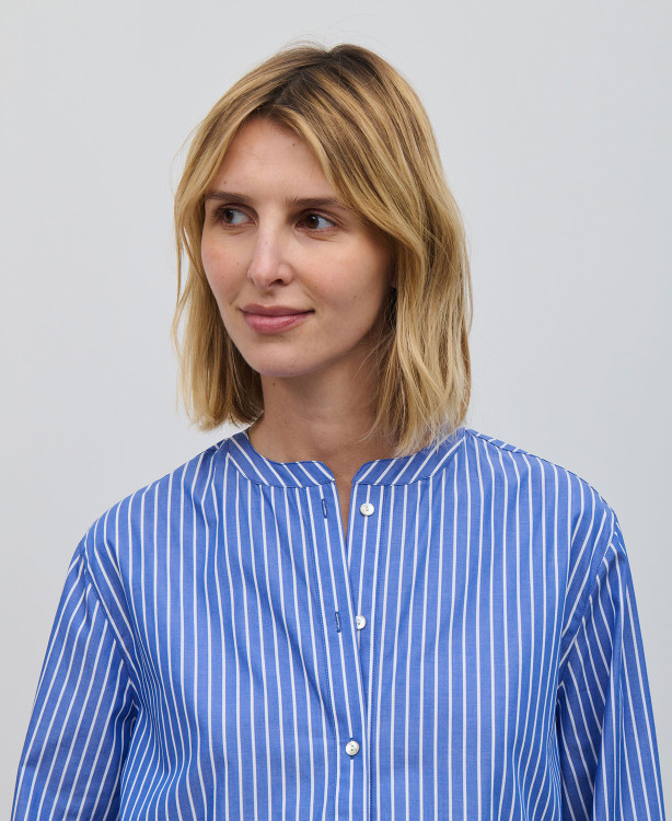 Noa Striped Cotton Poplin Blouse