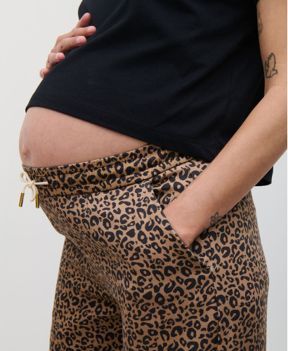 Pregnancy Trousers Lyocell Leopard Maria