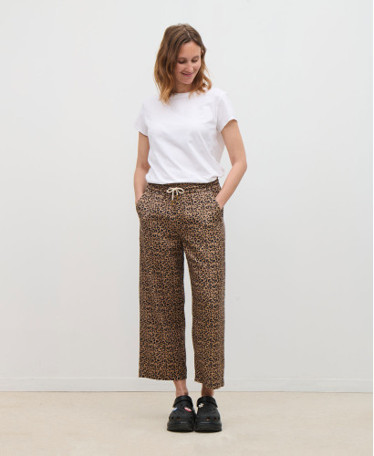 Pregnancy Trousers Lyocell Leopard Maria