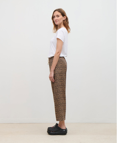 Pregnancy Trousers Lyocell Leopard Maria
