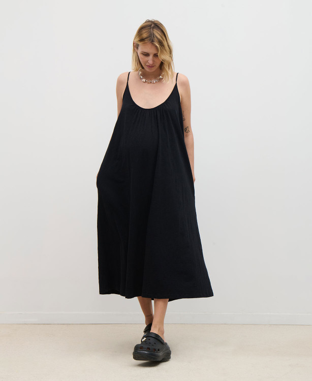 Robe Grossesse Coton Bio Noir Janis