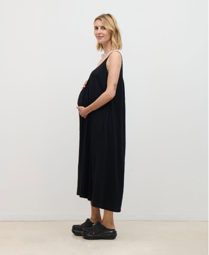 Robe Grossesse Coton Bio Noir Janis