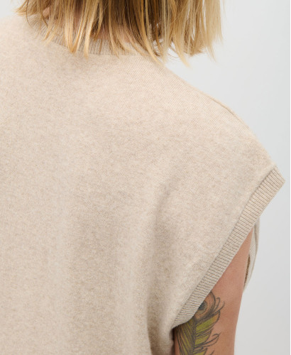 Ada Beige Wool Sweater Dress
