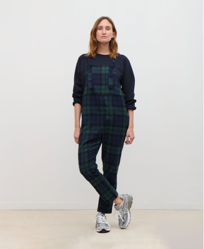 Arizona Check Cotton Flannel Overalls
