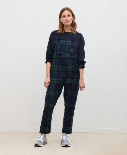 Arizona Check Cotton Flannel Overalls