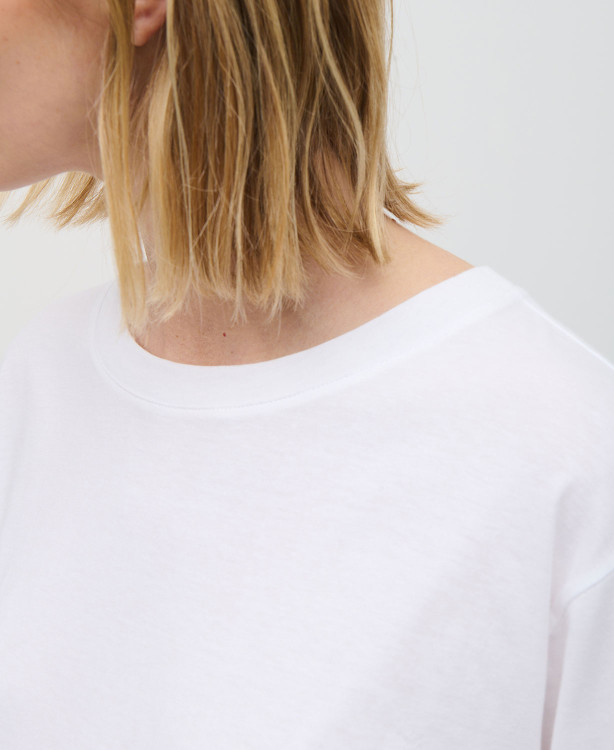 T-shirt Grossesse Manches Longues Coton Bio Blanc