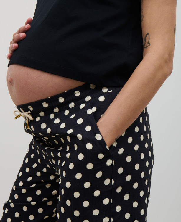 Pantalon Grossesse Coton Pois Maria