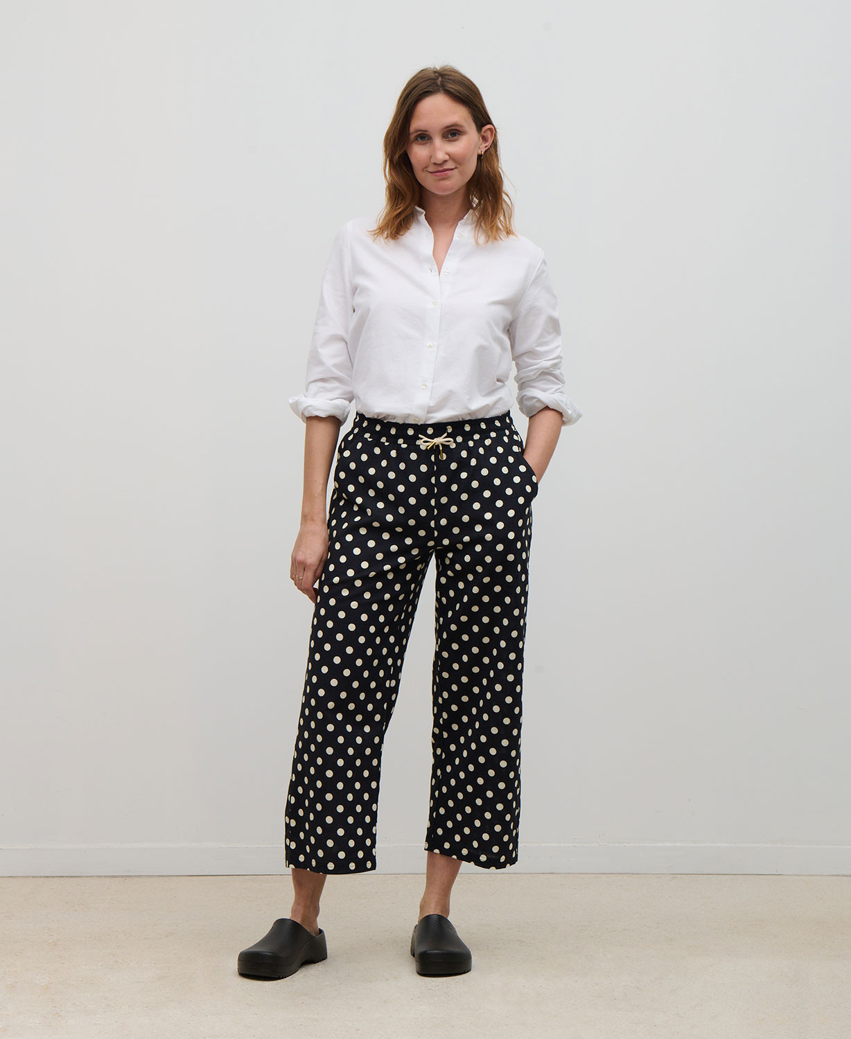 Pantalon Grossesse Coton Pois Maria
