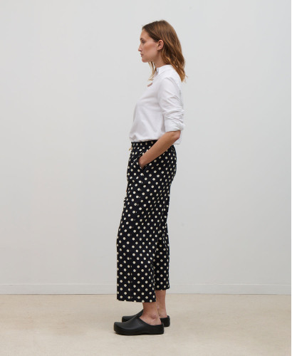 Pantalon Grossesse Coton Pois Maria