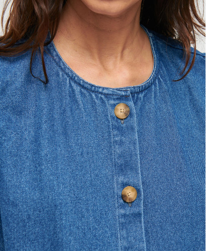 veste denim sans manches bleu maya