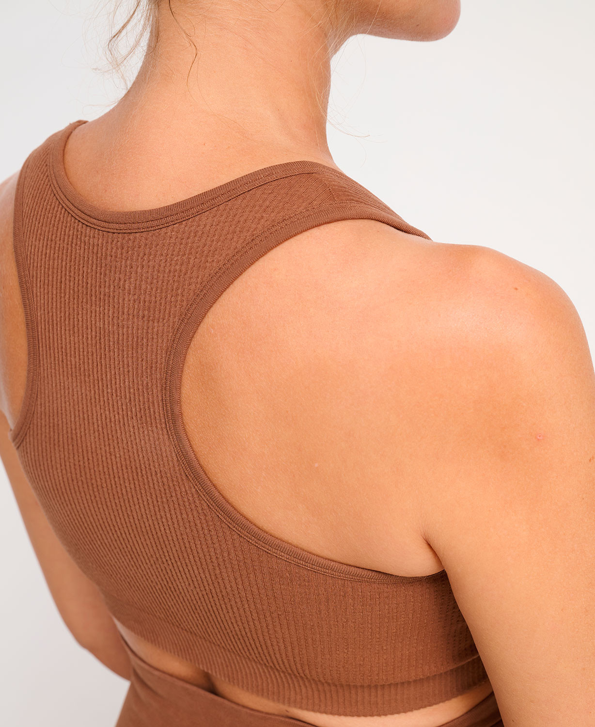 Organic Cotton Rib Seamless Pregnancy Brown Bra