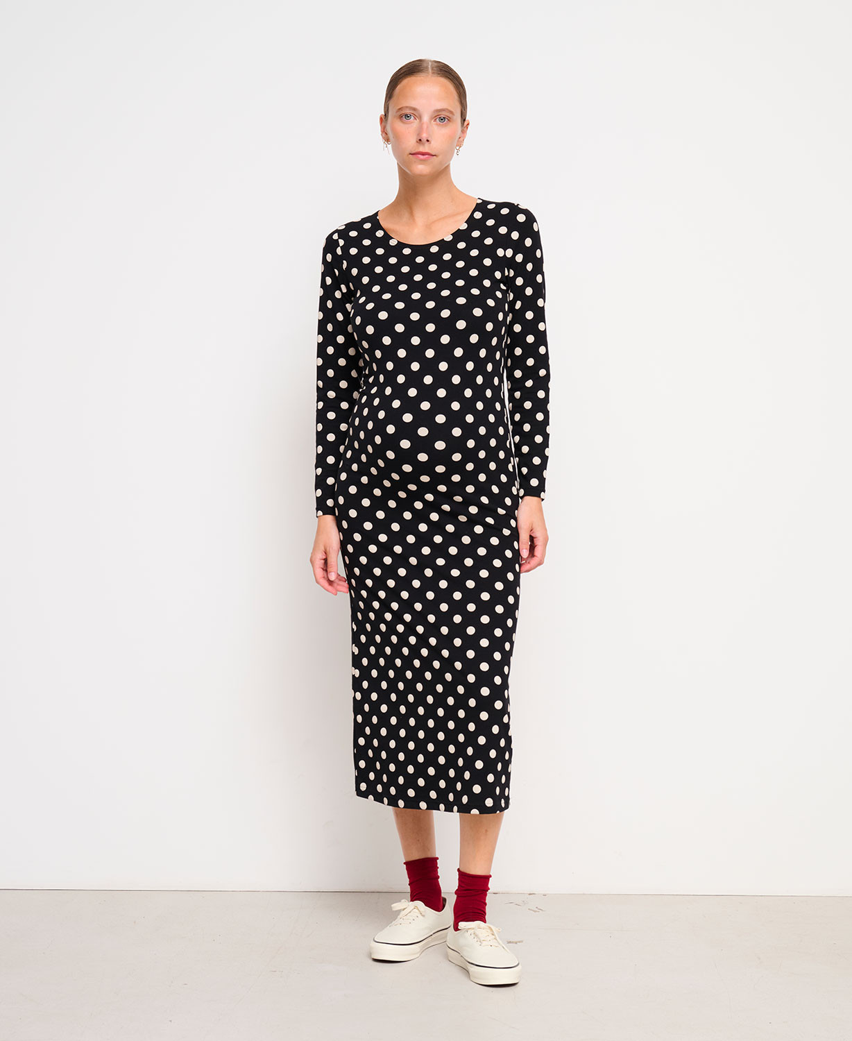 Maé Organic Cotton Polka Dot Maternity Dress