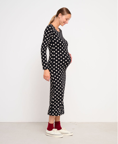 Robe Grossesse Pois Maé Coton Bio