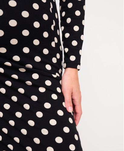 Maé Organic Cotton Polka Dot Maternity Dress