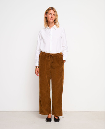 Axelle Brown Corduroy Maternity Pants