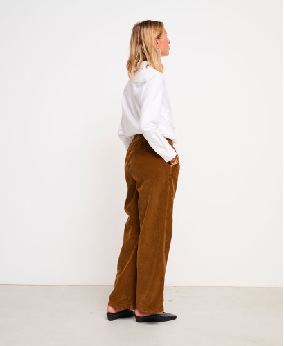 Axelle Brown Corduroy Maternity Pants