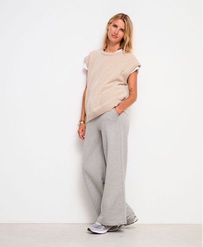 Milo ärmelloser Wollpullover Beige