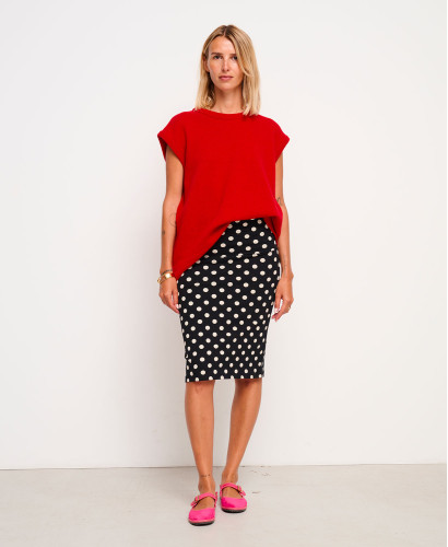 Milo Sleeveless Red Wool Sweater