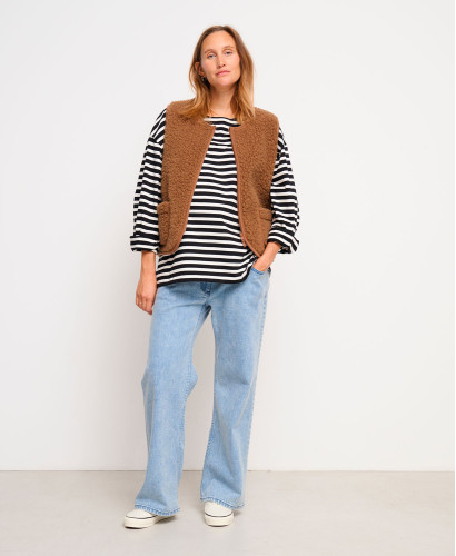 Brown Wool Alma Sleeveless Jacket