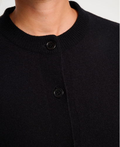 Mona Schwarze Wolljacke