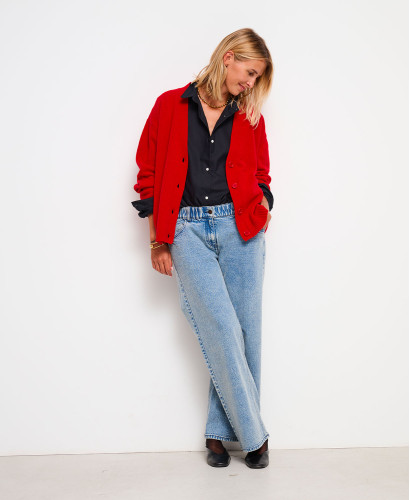 Black Maternity Shirt Juliette | Oversized Nursing Shirt