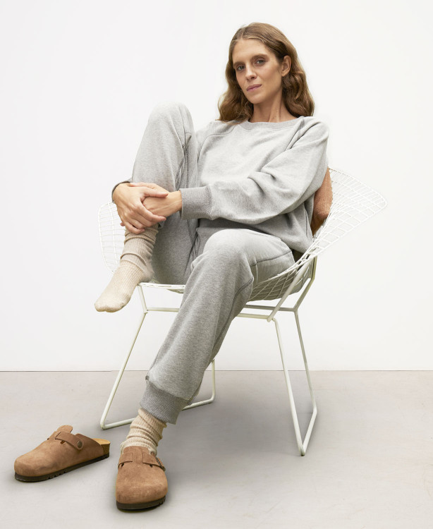 Sweat Pant Coton gratté Gris Sam