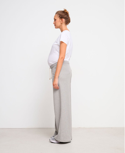Pia Graue Jogginghose Angerauter Fleece