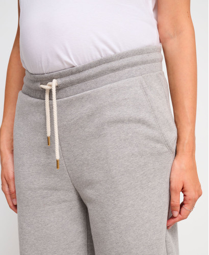 Pia Graue Jogginghose Angerauter Fleece