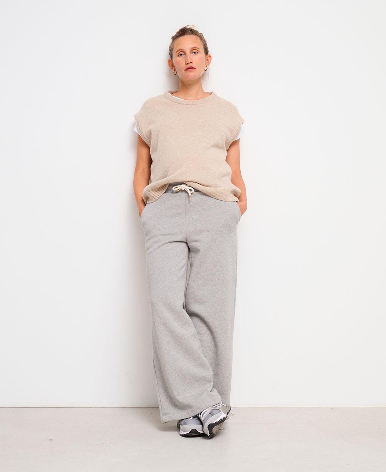 Pia Graue Jogginghose Angerauter Fleece
