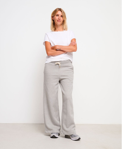 Pia Graue Jogginghose Angerauter Fleece