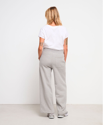 Pia Graue Jogginghose Angerauter Fleece